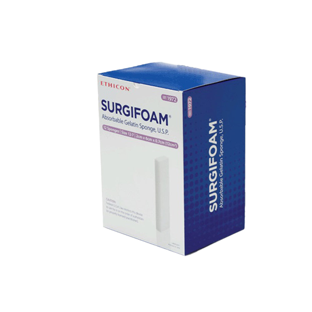 Ethicon Surgifoam Absorbable Gelatin Sponge Sterile - 2x6x7 mm - Box of 12 Sponges Ethicon Surgifoam Absorbable Gelatin Sponge Sterile - 2x6x7 mm - Box of 12 Sponges